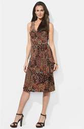 NEW Lauren by Ralph Lauren Paisley Faux Wrap Jersey Dress $169.00