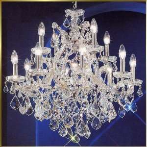 Maria Theresa Chandelier, CL 8133 CH, 13 lights, Silver, 28 wide X 29 