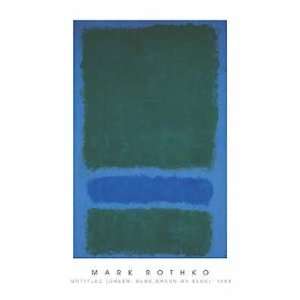  Untitled (Green, Blue, Green on Blue), 1 By Mark Rothko 