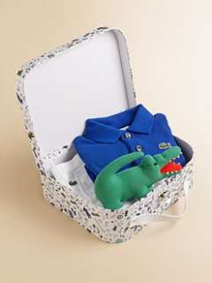 Lacoste   Infants Polo Shirt, Shorts & Plush Croc Gift Set