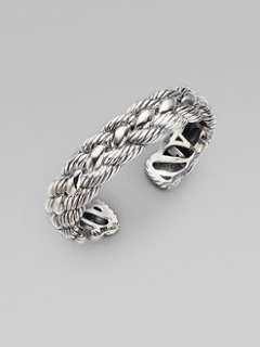 David Yurman   Sterling Silver Woven Bracelet/Medium