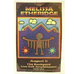 Melissa Etheridge Handbill Poster Austin Backyard