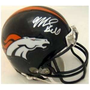 Mike Bell autographed Football Mini Helmet (Denver Broncos)
