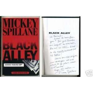 Mickey Spillane Black Alley Signed Autograph ARC Book   Sports 