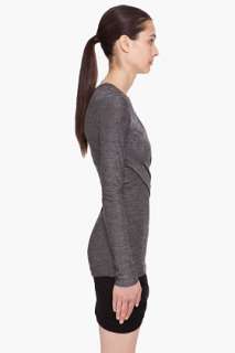 By Alexander Wang Grey Marled Twist T shirt for women  