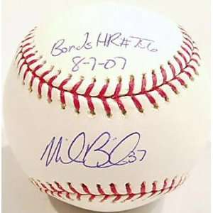  Mike Bacsik Autographed Baseball  Details Bonds #756 HR 