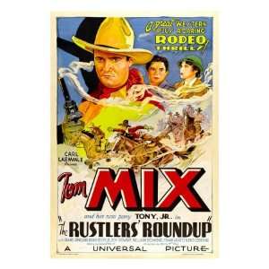  Rustlers Roundup, Tom Mix, Noah Beery Jr., Diane Sinclair 