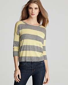 Quotation Autumn Cashmere Sweater   Cropped Stripe