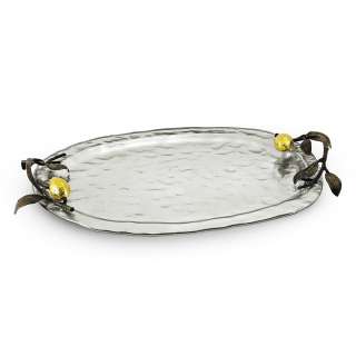 michael aram lemonwood silver glass trays beautiful metal plated glass 