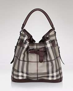 Burberry Checked Medium Hobo