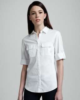 Top Refinements for Fitted Cotton Blouse