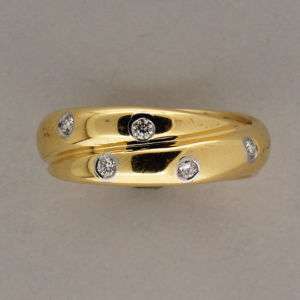   CO TWO BAND CROSSOVER TWIST 18K GOLD ETOILE 12 DIAMOND PLATINUM RING