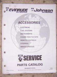 1990 Evinrude Johnson Accessories Parts Catalog OMC t  