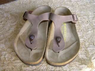 BIRKENSTOCK GIZEH SANDALS Thong Birko flor MOCHA 40R L9  