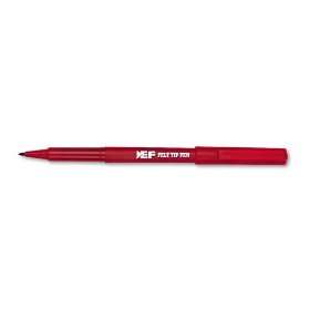  Eberhard Faber® Felt Tip Pen, Red Barrel, Red Ink, Bold 