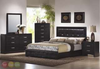   Queen upholstered Bed 6 piece Bedroom Furniture Set 201401Q  