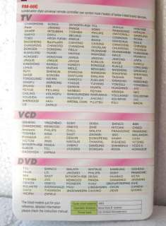 TV DVD VCD Universal Remote Control CHUNGHOP RM 88E  