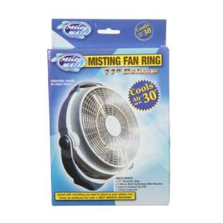 Misty Mate 11 Deluxe Misting Fan Ring Cools 30 Degrees 731687055051 