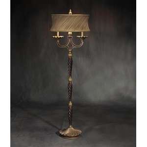  John Richard AJL 0234 Shaded Floor Lamp, Brown and Antique 
