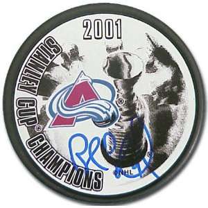 Rob Blake Colorado Avalanche Autographed Stanley Cup Hockey Puck