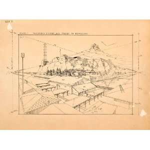 1882 Wood Engraving Vanishing Point Trace Horizon William Robert Ware 