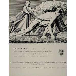   Ad Commercial National Bank Trust NY Rockwell Kent   Original Print Ad