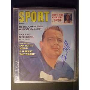 Sam Huff New York Giants Autographed December 1961 Sport Magazine