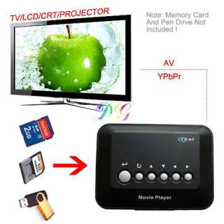 HD 720P TV OUT Media Player USB HDD SD RMVB MP4  AVI  