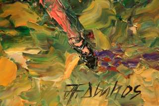MODERN FLAMENCO SEVILLE DANCE ORIGINAL Palette Knife Oil Paintings 