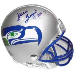 Steve Largent Seattle Seahawks Autographed Throwback Riddell Mini 