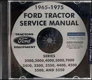 Ford Tractor Shop Manual CD 2000 3000 4000 5000 7000 Repair Service 