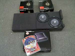   Ford F150 Supercrew Sub Enclosure Subwoofer Box 2 8, Amp Wire Combo