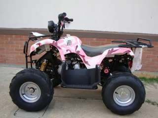 Cool Pink Camo Kids 110rr Utility ATV 4 Wheeler off Road Quad Free 