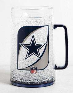 NFL Crystal Freezer Mug Cup Dallas Cowboys   Pick A Size 16oz or 36oz 