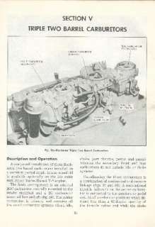 58 CHEVY CORVETTE CARBURETOR and FUEL INJECTION MANUAL  