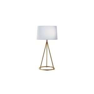 Thomas OBrien Nina Tapered Table Lamp in Hand Rubbed Antique Brass 