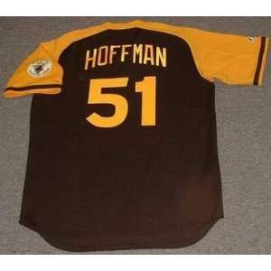 TREVOR HOFFMAN San Diego Padres 1970s Majestic Cooperstown Throwback 