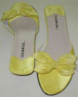   bidding on a brand new pair of ladies yellow george tania sandals new