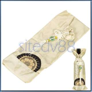 Wine Bottle Gift Wrap Elegant Case Cover Pouch Sleeve Bag Wedding 