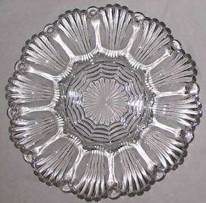 Anchor Hocking #896 Clear Glass Deviled Egg Plate  