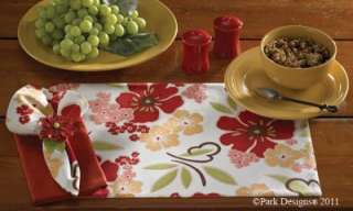   Designs Emily Reversible to White Quilted Round Place Mats S/6 141 01