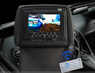 US Stock On Sale TWO 7 LCD Car Pillow Headrest Monitors DVD Player