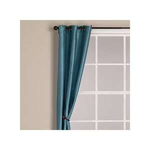  Aegean Blue Dupioni Grommet Curtain