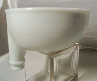 White Milk Glass Electric Mixer Juicer Attachment  