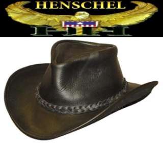 USA Made Henschel NEW U Shape It Leather Cowboy Hat Blk  