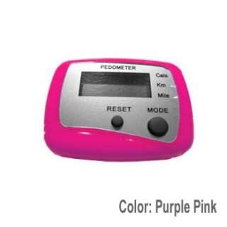 CW Multifunction Pedometer, Steps Distance and Calories Pink/Purple 