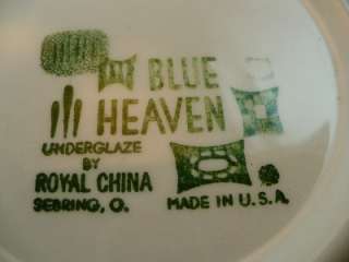 Vintage Blue Heaven Royal China 6 Piece Place Setting(s) Retro Mid 