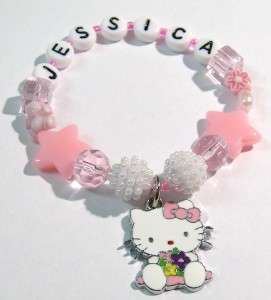 Personalised Name Bracelet Hello Kitty   Any Colour  
