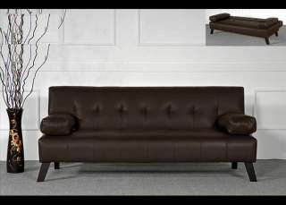 One New Leatherette Adjustable Futon Sofa Bed, #BM S14  