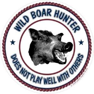 WILD BOAR HUNTERDoes Not Play / hunting window decal  